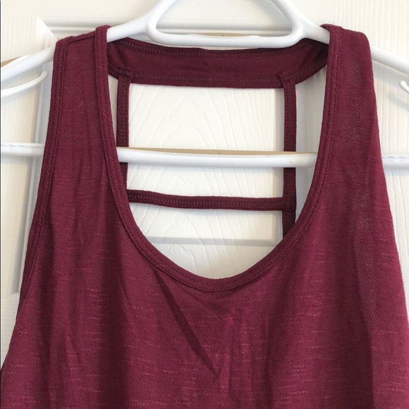 Burgundy Whisper Workout Tank Top - Picture 2 of 4